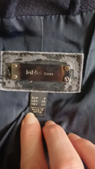 Abrigo Mango Azul marino Talla S