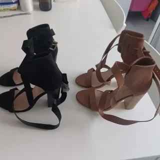 Sandalias tacón ShoeDazzle negras