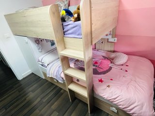 Cama tren juvenil con cajones