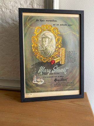 Cuadro Publicidad Mary Stuart Labial Antiguo