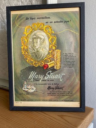 Cuadro Publicidad Mary Stuart Labial Antiguo