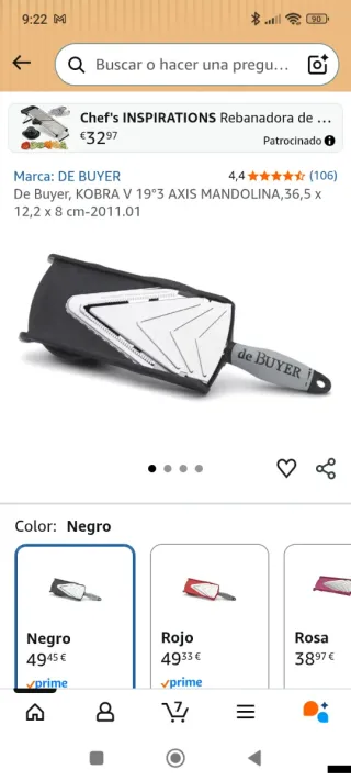 Mandolina De Buyer Kobra V 19°3 Axis