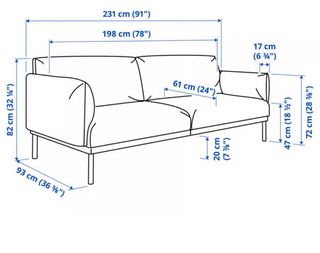 Sofá Gris IKEA Nuevo - 2 Plazas