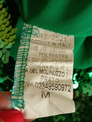 Abito paillettes verde smeraldo