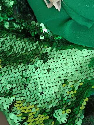 Abito paillettes verde smeraldo