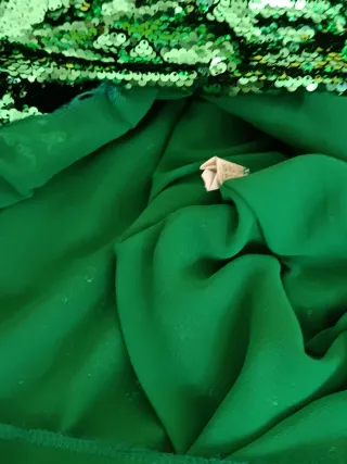 Abito paillettes verde smeraldo