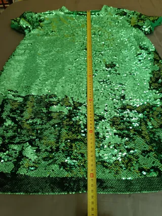 Abito paillettes verde smeraldo
