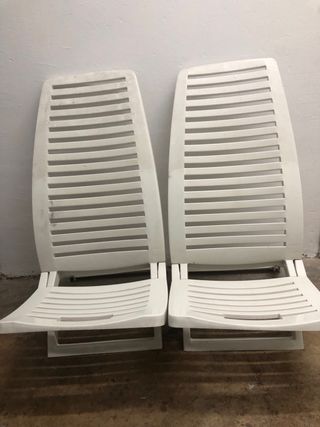 2 Sillas de Playa Blancas Apilables