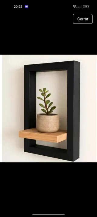 Estantería Negra y Madera