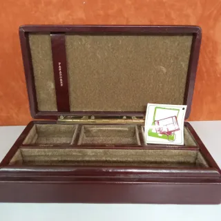 Joyero Marrón de piel , vintage