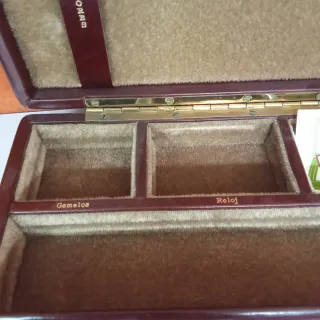 Joyero Marrón de piel , vintage