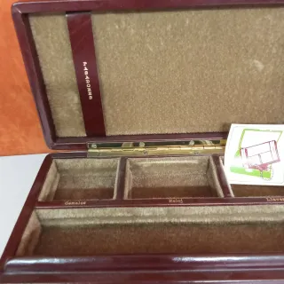 Joyero Marrón de piel , vintage