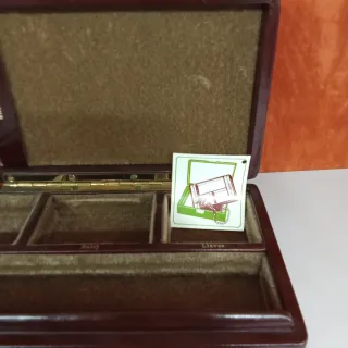 Joyero Marrón de piel , vintage