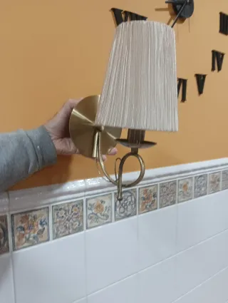 Apliques de pared dorados en bronce precio unidad