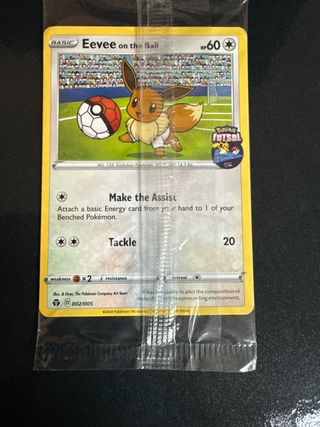 Eevee on the Ball Pokemon Card - UK Exclusive