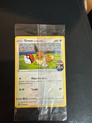 Eevee on the Ball Pokemon Card - UK Exclusive