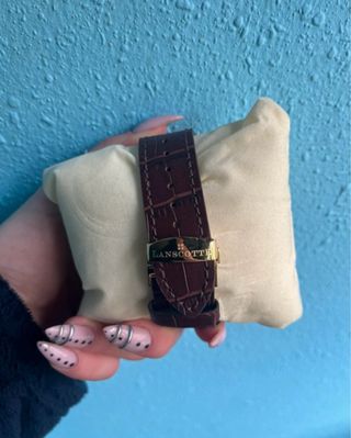 Reloj Lanscotte Piel Marrón y Dorado