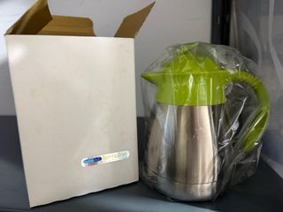 Jarra Termo Acero Inoxidable Tapa Verde