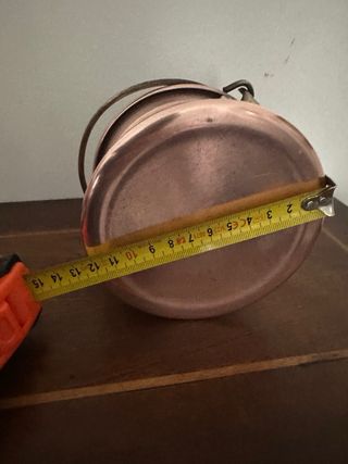 Pentolino in rame misure in foto