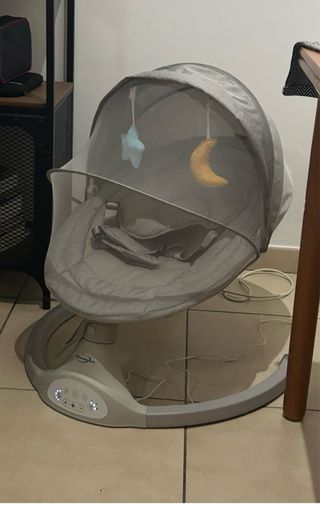 Hamaca Eléctrica Bebé Gris