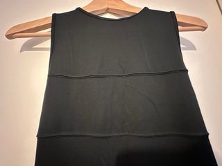 Vestido largo recto negro