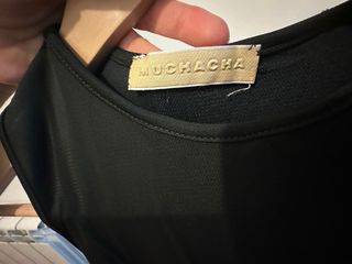 Vestido largo recto negro