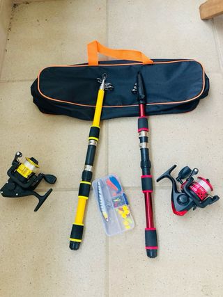 2 Cañas de Pescar 1.8m + Accesorios