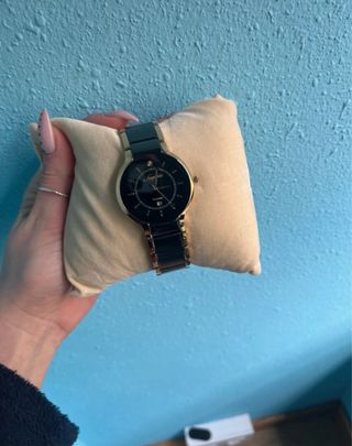 Reloj Lanscotte Acero Negro y Dorado