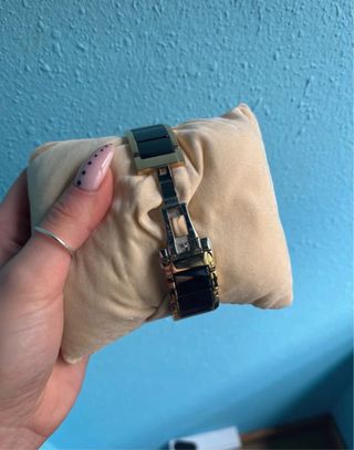 Reloj Lanscotte Acero Negro y Dorado