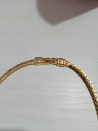 Collana oro con perle e brillantini