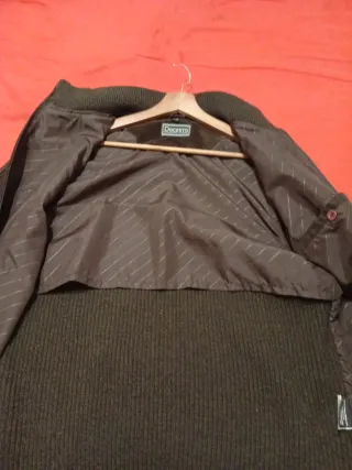 Chaquetón lana y ante marrón