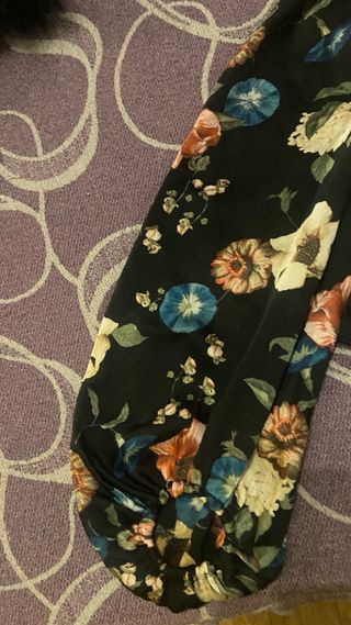 Mono estampado floral negro