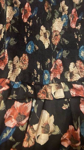 Mono estampado floral negro