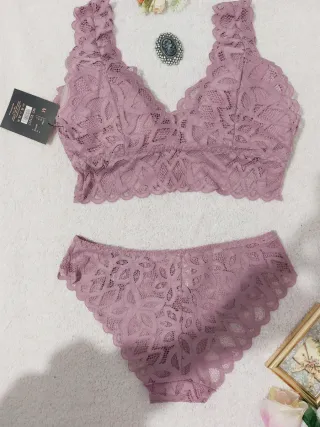 Conjunto Lencería Encaje Talla M