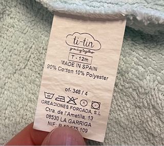 Albornoz bebé conejito azul