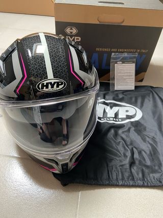 Casco Moto HYP XS Nero Rosa