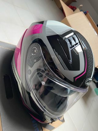 Casco Moto HYP XS Nero Rosa