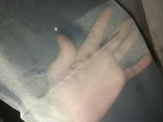 Cortinas de gasa rosa y gris