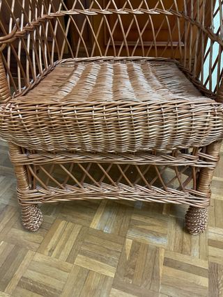 Poltrona in vimini marrone