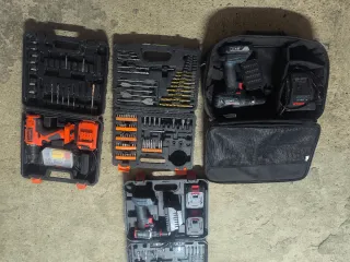 Lote de herramientas y taladros