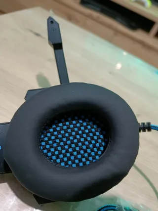 KOTION EACH Cascos Gaming Negro y Azul