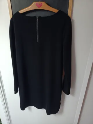 Vestido negro manga larga