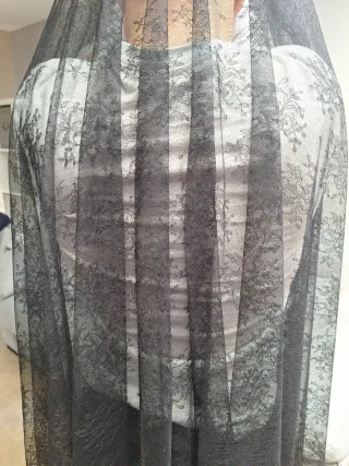 Mantilla Fallera Negra