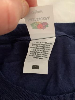 Camiseta azul talla L