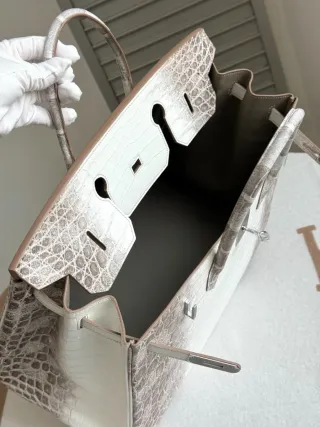 Hermès Birkin Himalaya Bianco Coccodrillo