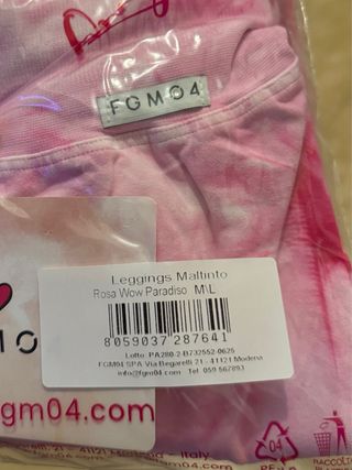 Leggings FGM04 rosa y rojo tie-dye