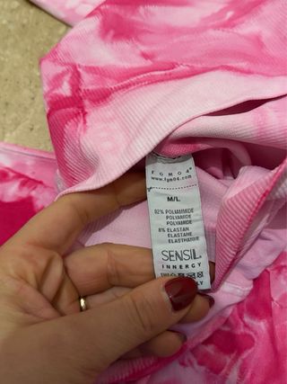 Leggings FGM04 rosa y rojo tie-dye