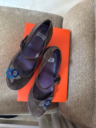 Zapatos Camper Tacon Talla 38 Marrones