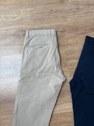 2 pantalones chinos de Zara Talla 38 Beige y Azul