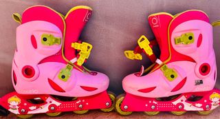 Patines en línea rosas para niña